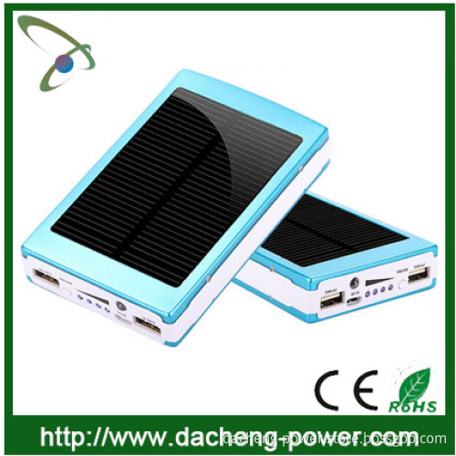 Hiqh capacity solar charger 30000mAH power charger with dual usb and bright torch